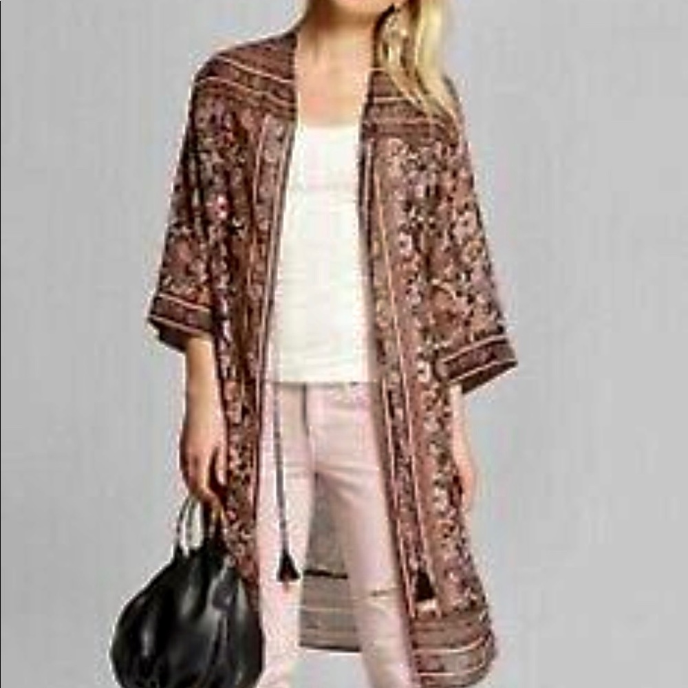 Xhilararion Duster Floral Kimono cover up